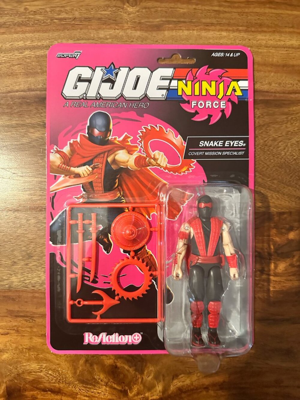 G.I. Joe Figure Super7 Reaction+ Ninja Force Snake Eyes Target Exclusive